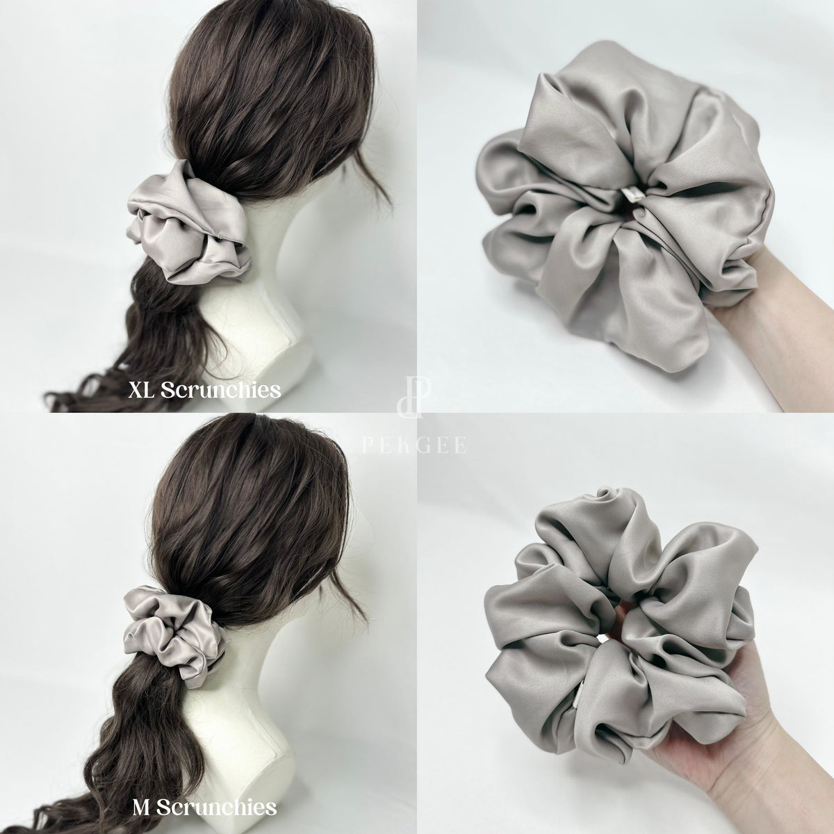 Signature Satin Scrunchies | Silver City
