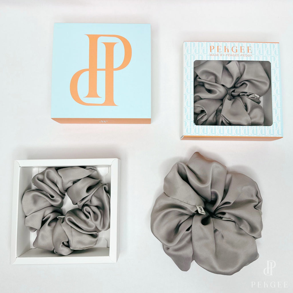 Signature Satin Scrunchies | Silver City
