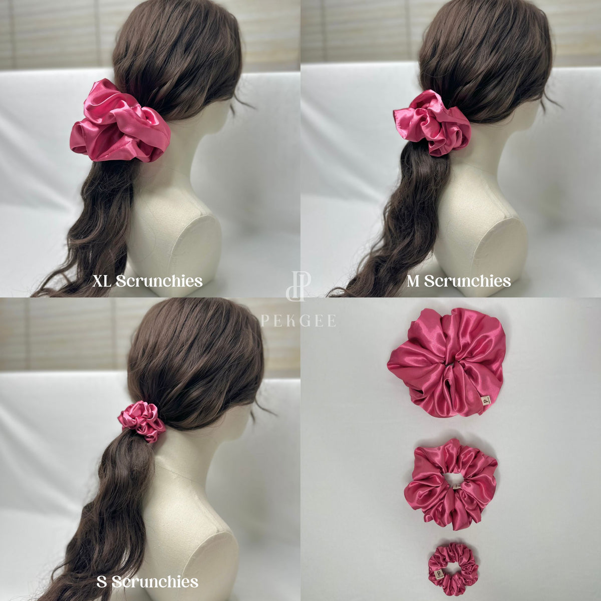 Signature Satin Scrunchies | Barbie Pink