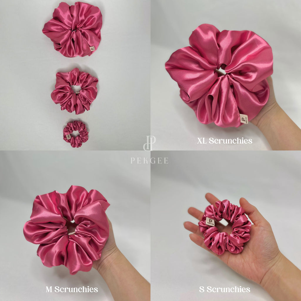 Signature Satin Scrunchies | Barbie Pink
