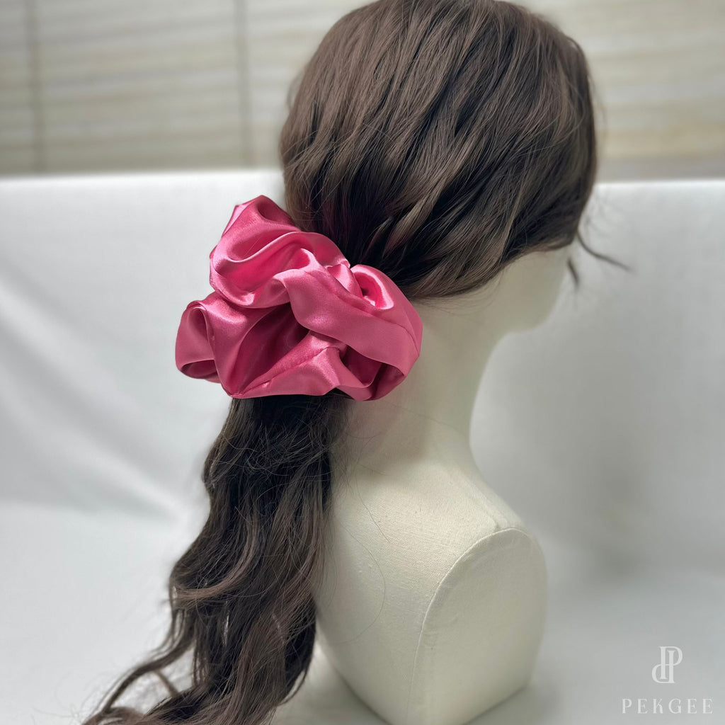 Signature Satin Scrunchies | Barbie Pink