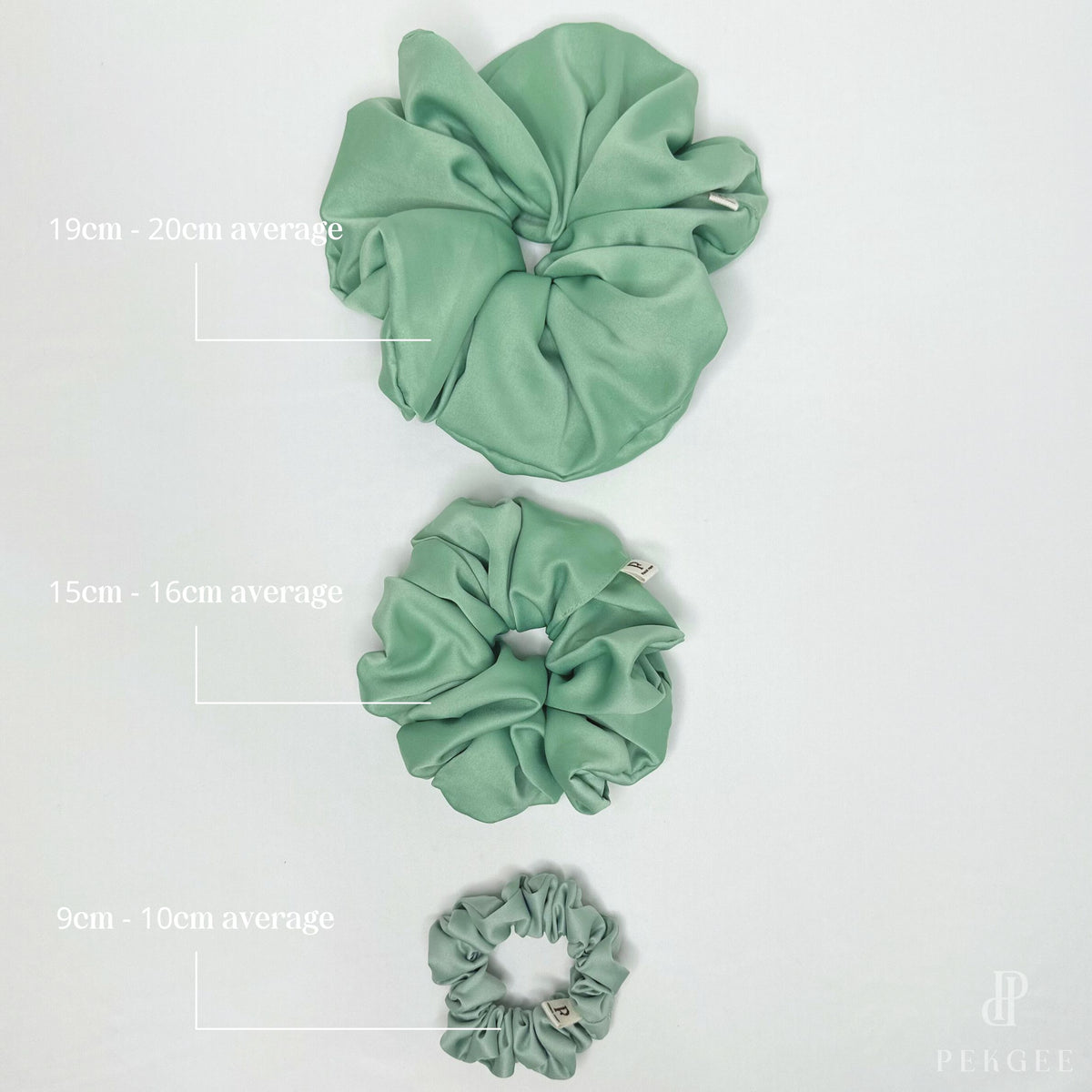 Signature Satin Scrunchies |  Sage Green