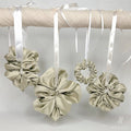 Signature Satin Scrunchies | Light Raffia