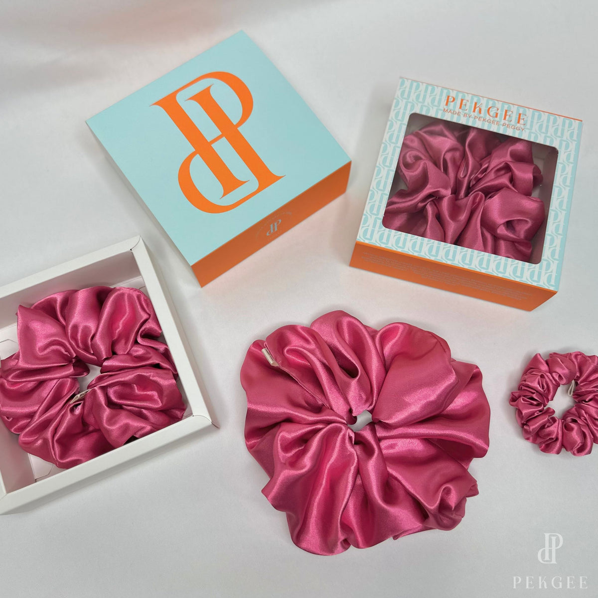 Signature Satin Scrunchies | Barbie Pink