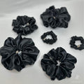 Signature Satin Scrunchies | Black Night