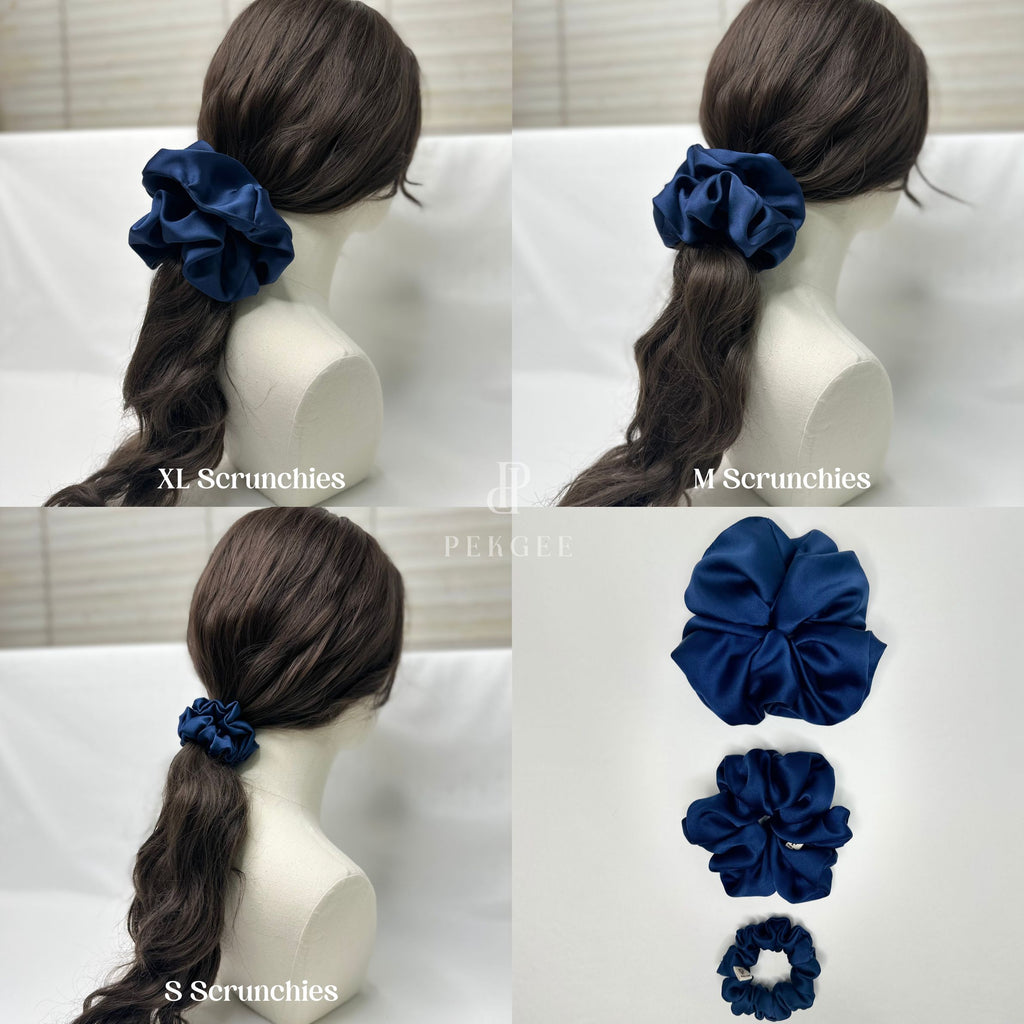 Signature Satin Scrunchies |  Royal Navy