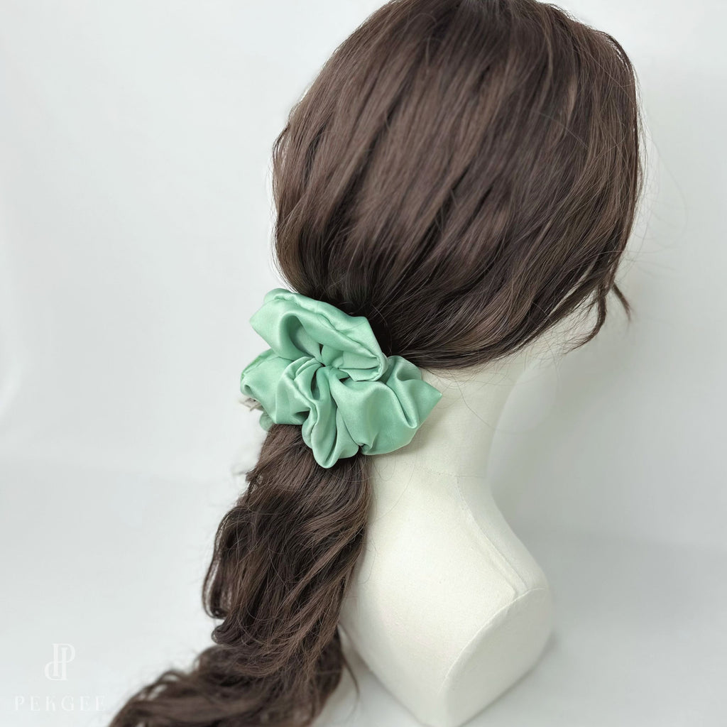Signature Satin Scrunchies |  Sage Green