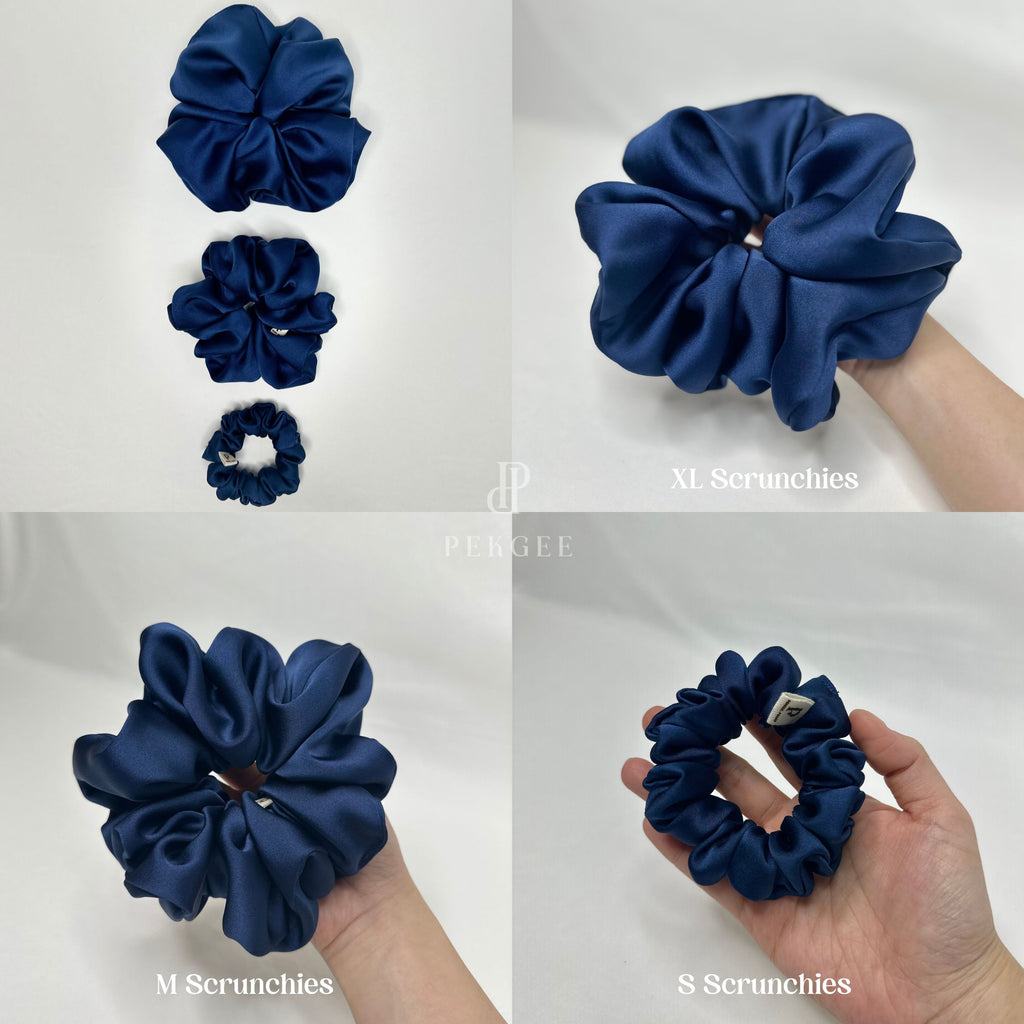 Signature Satin Scrunchies |  Royal Navy