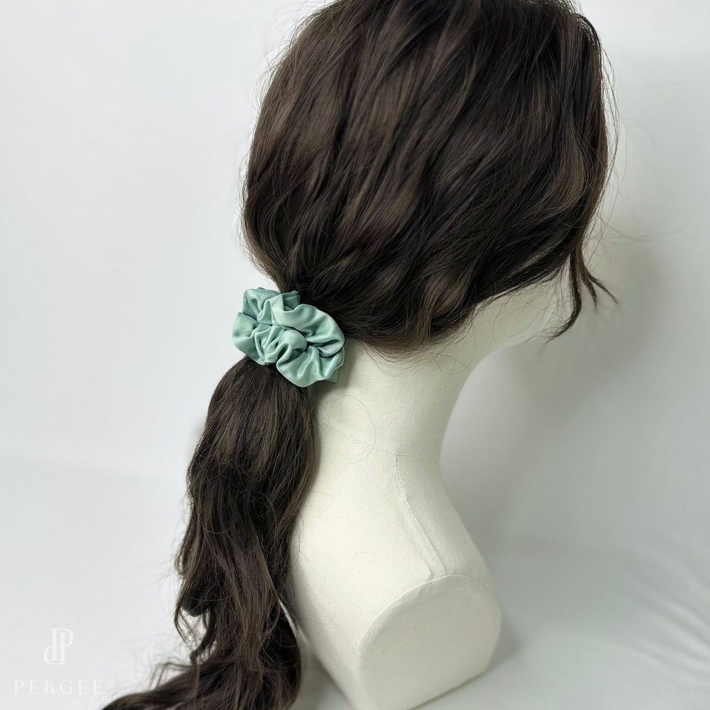 Signature Satin Scrunchies |  Sage Green