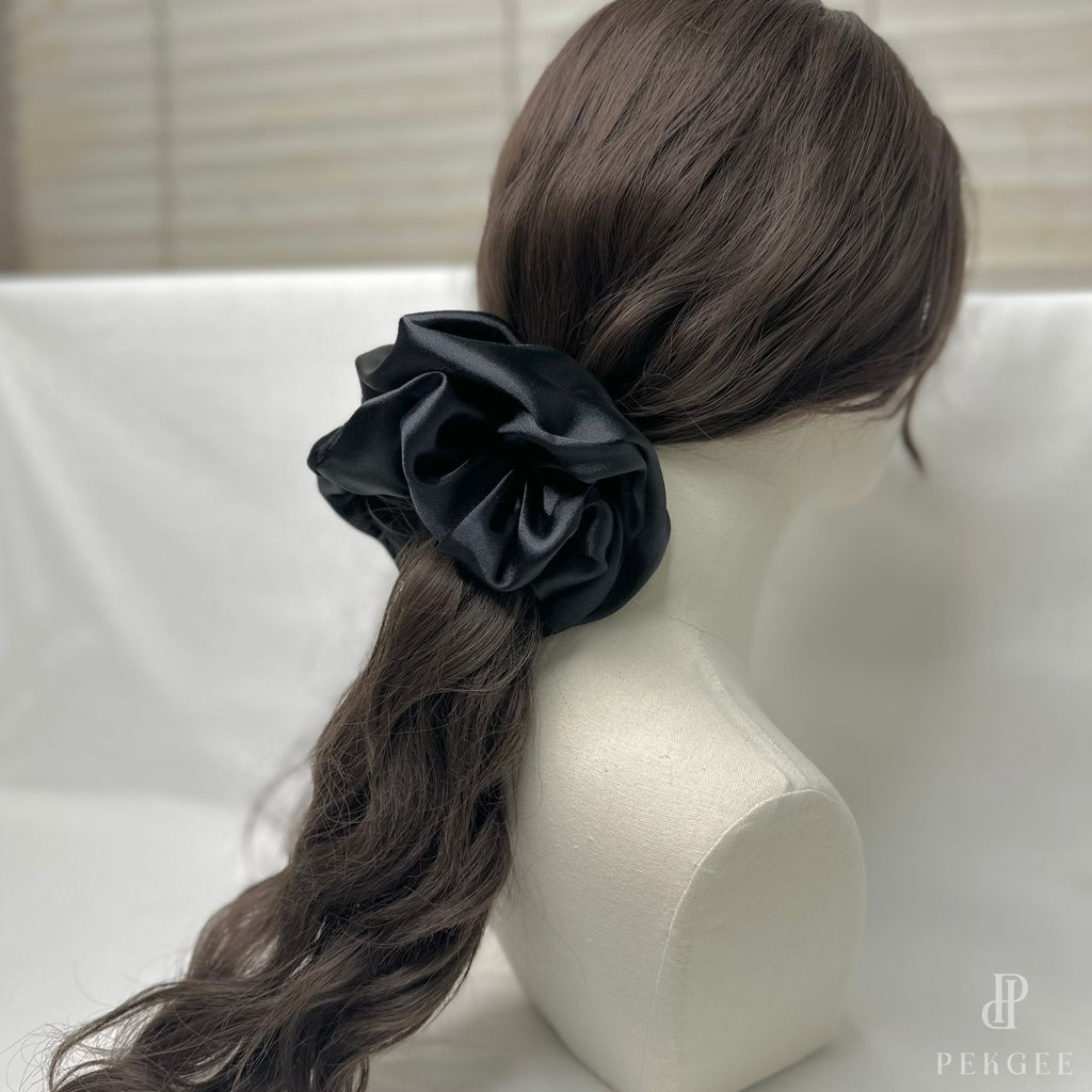 Signature Satin Scrunchies | Black Night