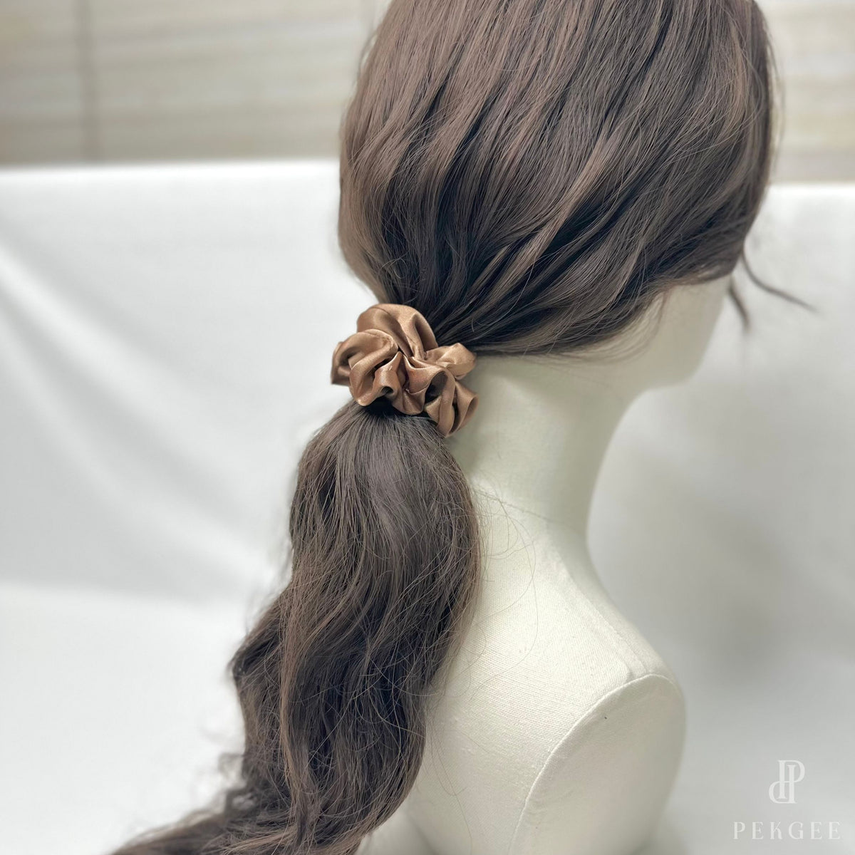 Signature Satin Scrunchies | Tawny Brown