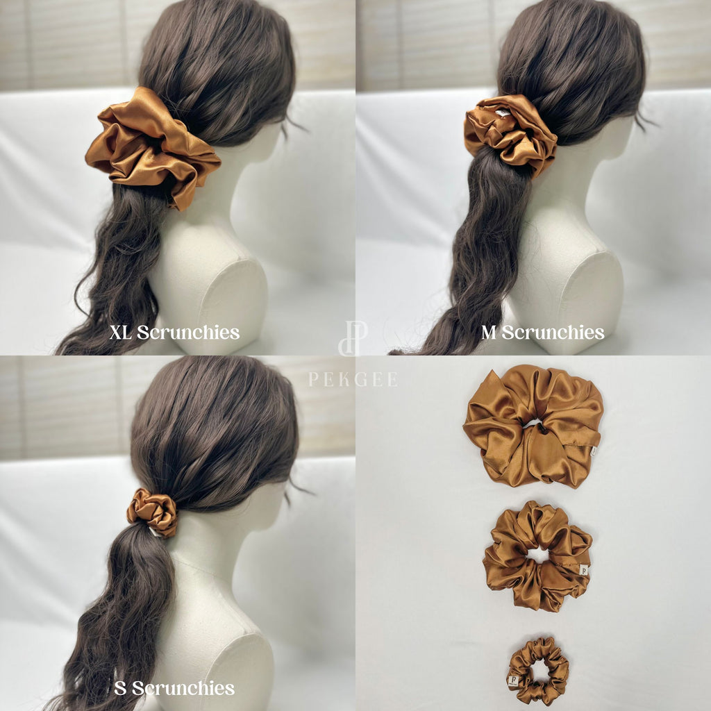 Signature Satin Scrunchies | Golden
