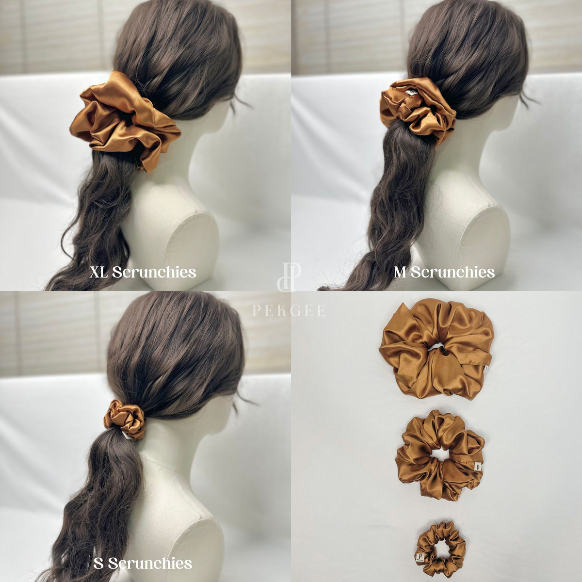 Signature Satin Scrunchies | Golden