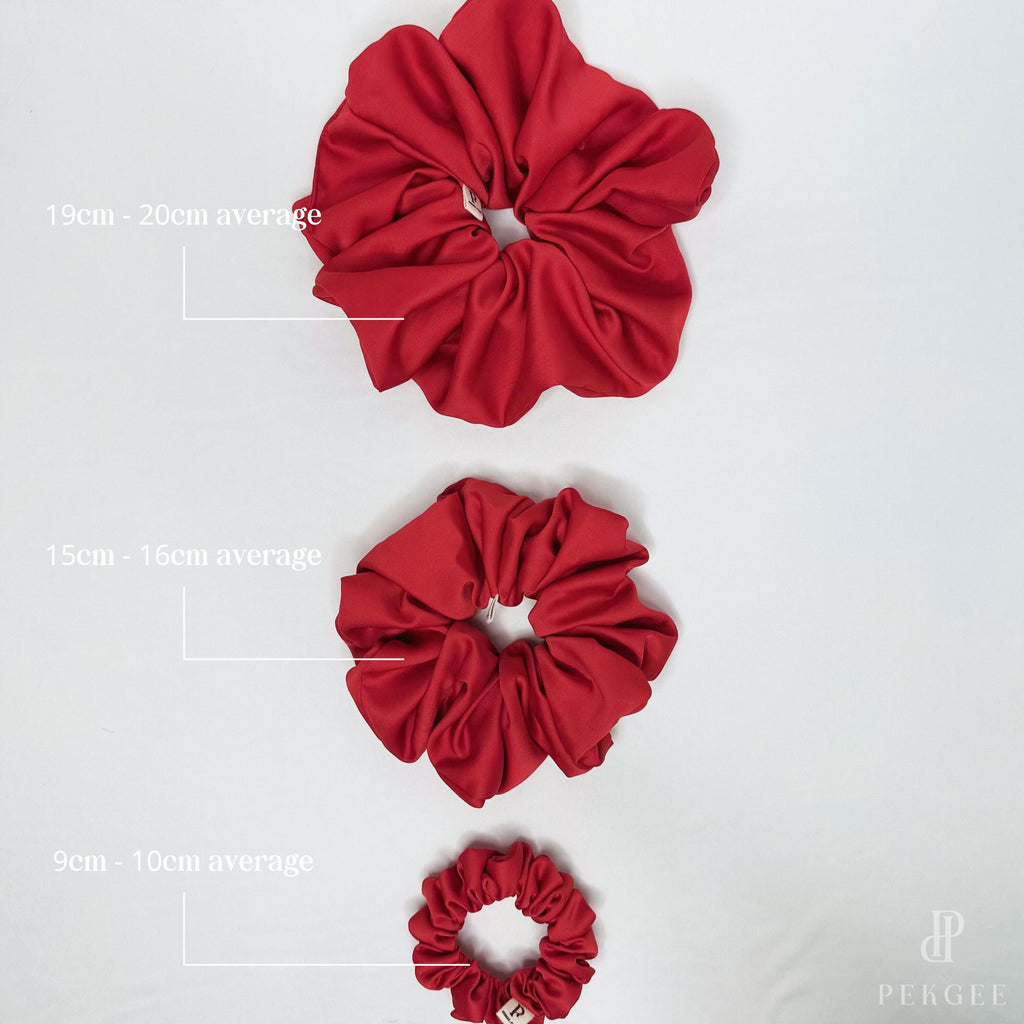 Signature Satin Scrunchies | Rose Red