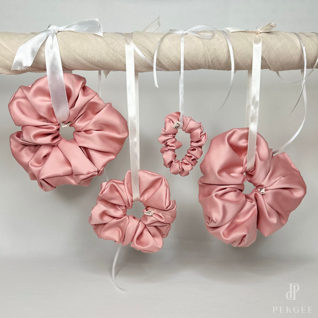 Signature Satin Scrunchies | Candy Pink