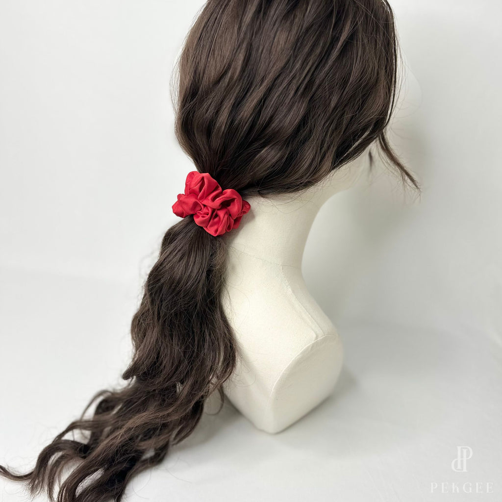 Signature Satin Scrunchies | Rose Red