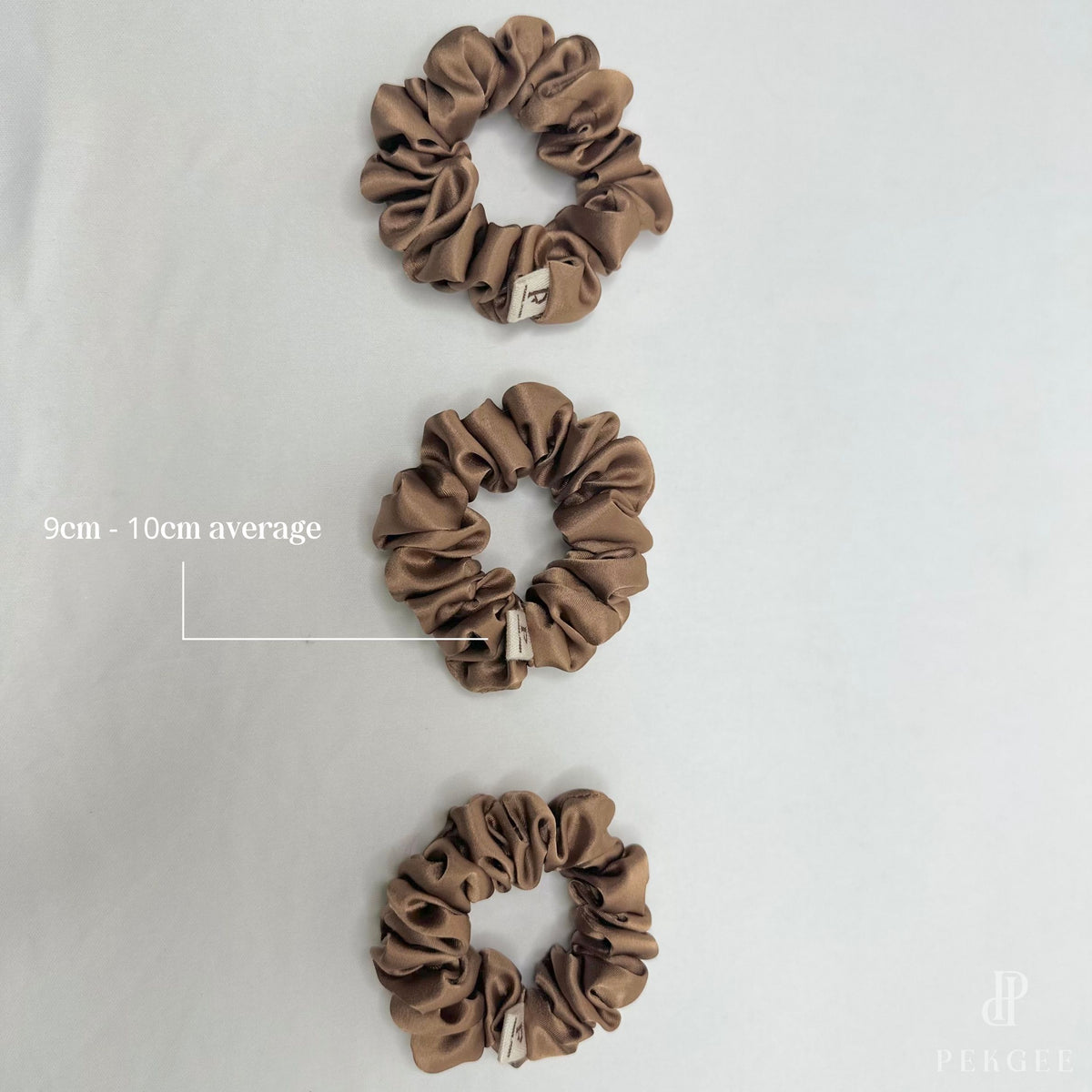 Signature Satin Scrunchies | Tawny Brown