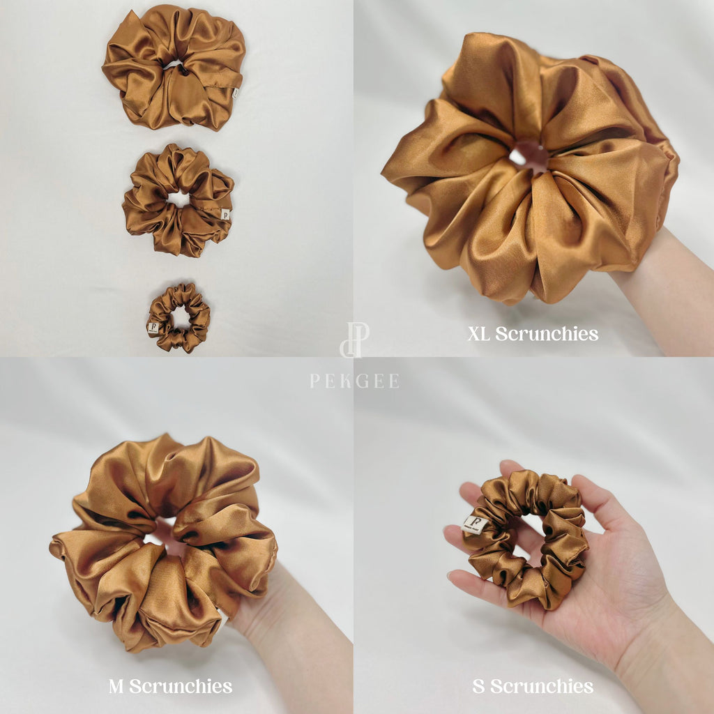 Signature Satin Scrunchies | Golden