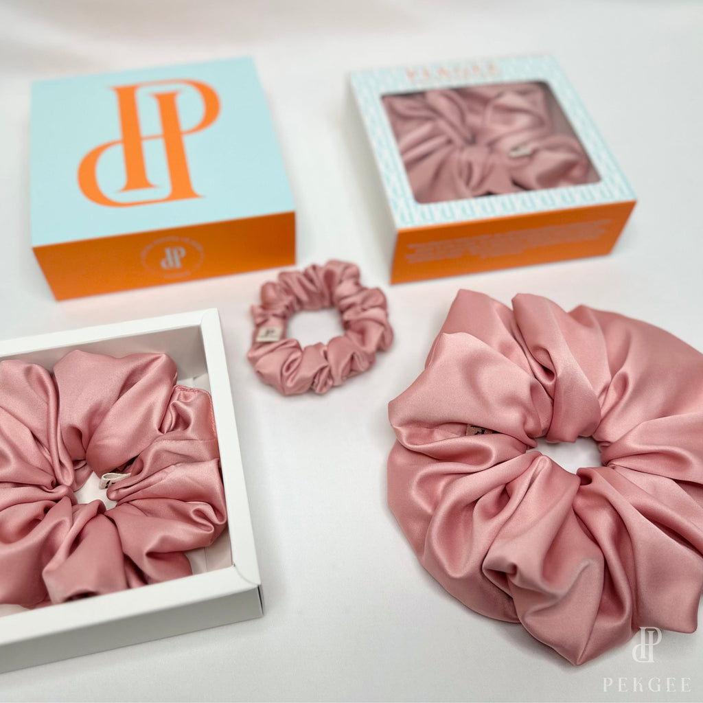 Signature Satin Scrunchies | Candy Pink