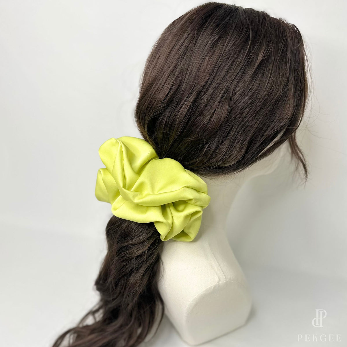Signature Satin Scrunchies | Chartreuse Yellow