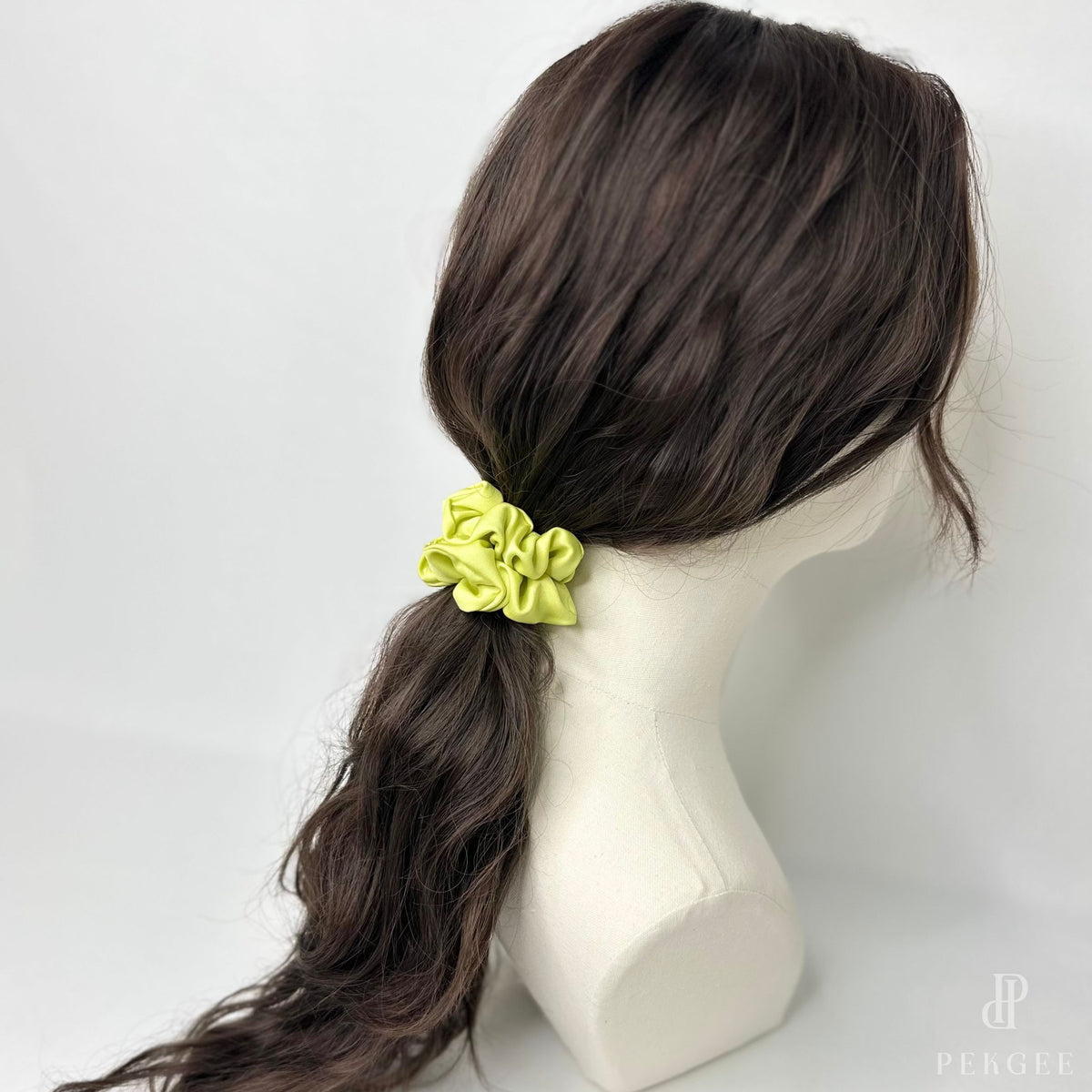 Signature Satin Scrunchies | Chartreuse Yellow