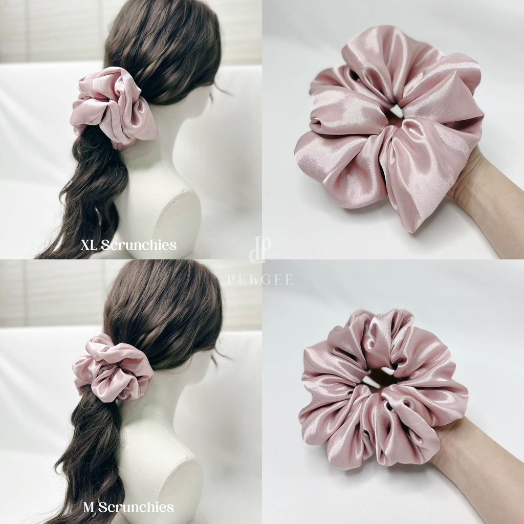 Signature Satin Scrunchies | Sparkling Pink