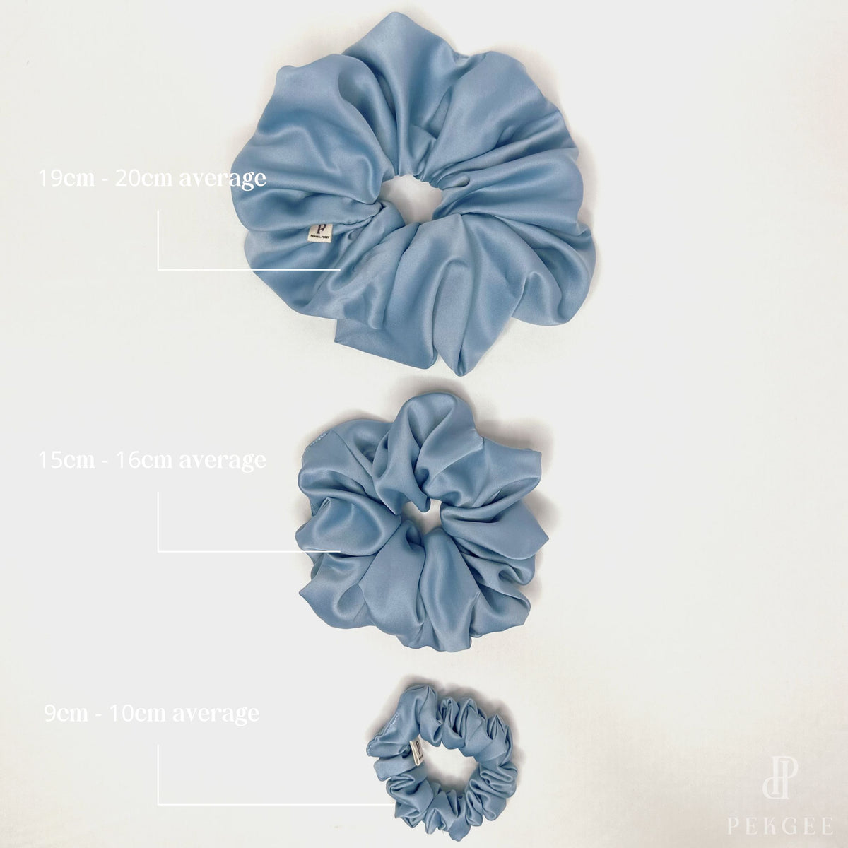 Signature Satin Scrunchies | Lulworth Blue