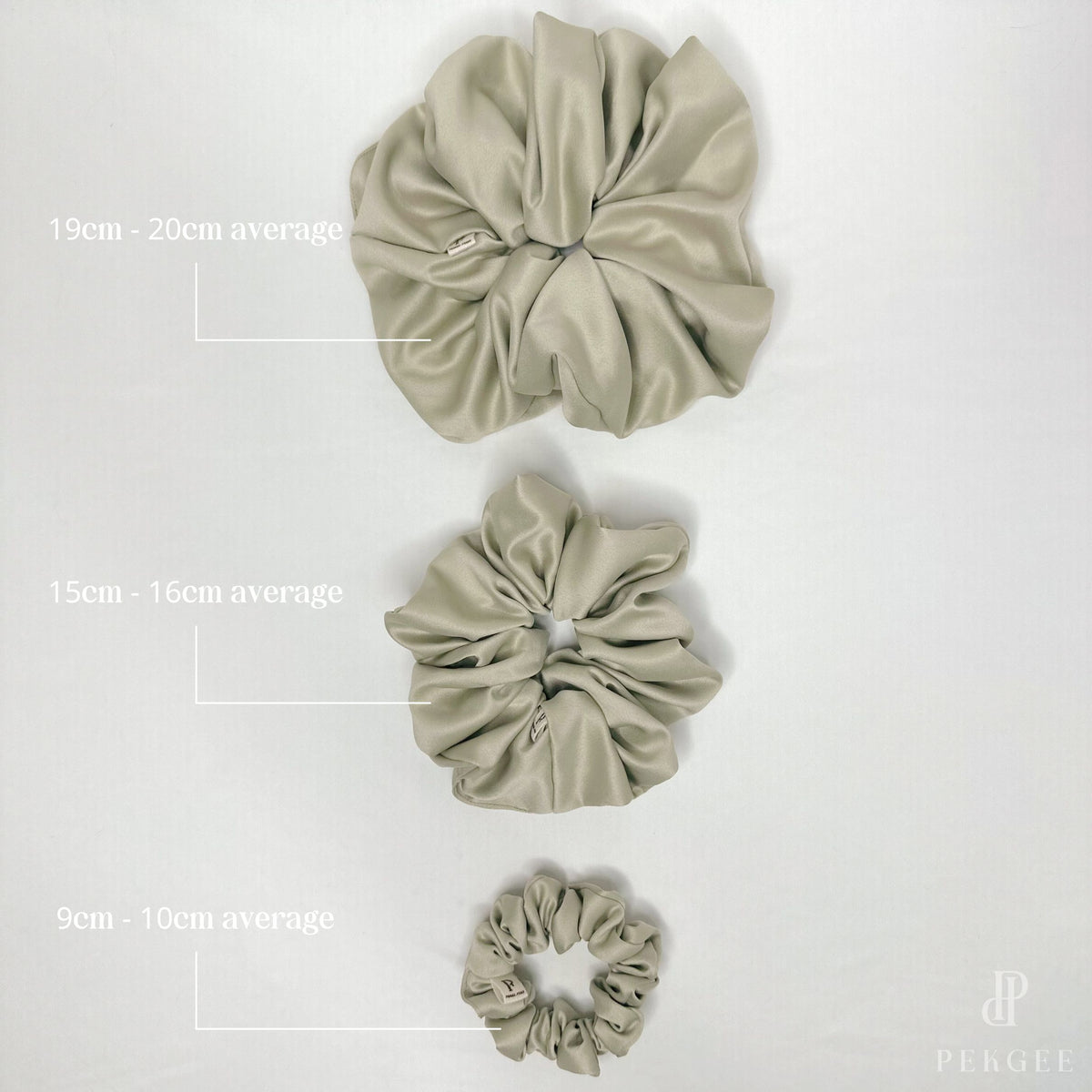 Signature Satin Scrunchies | Light Raffia