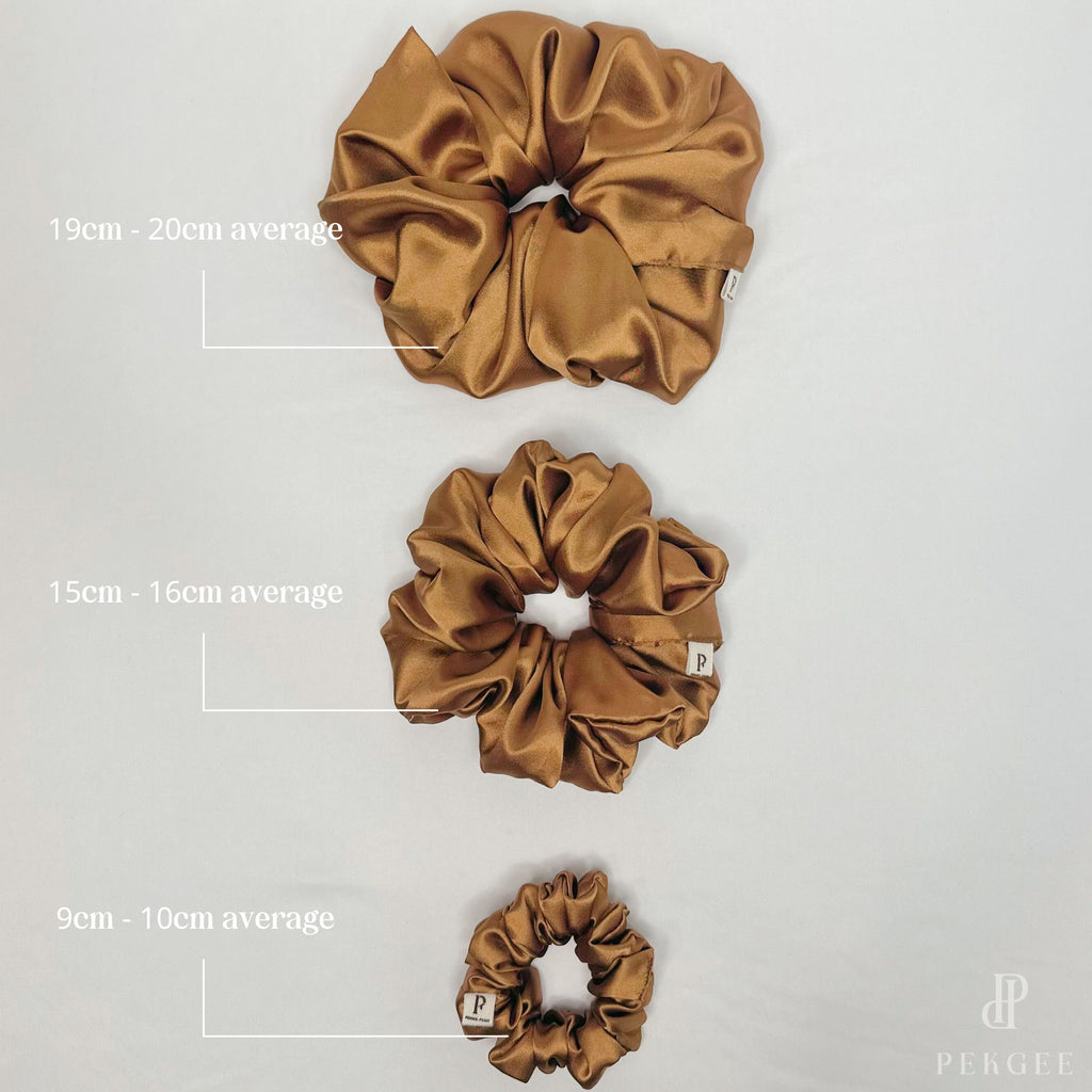 Signature Satin Scrunchies | Golden