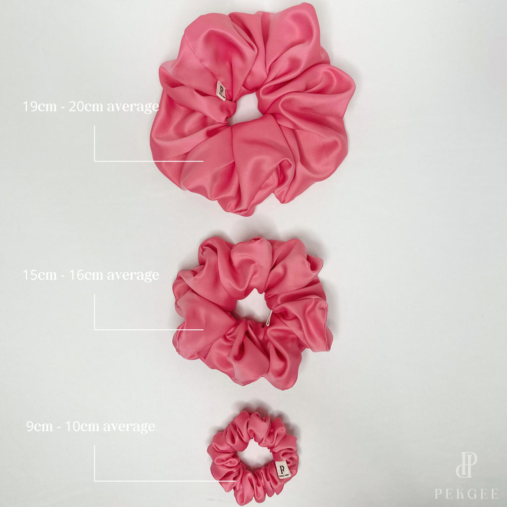 Signature Satin Scrunchies | Flamingo Pink