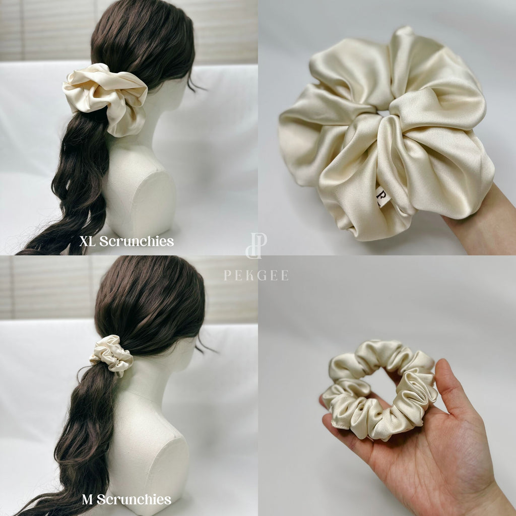 Signature Satin Scrunchies | Champagne