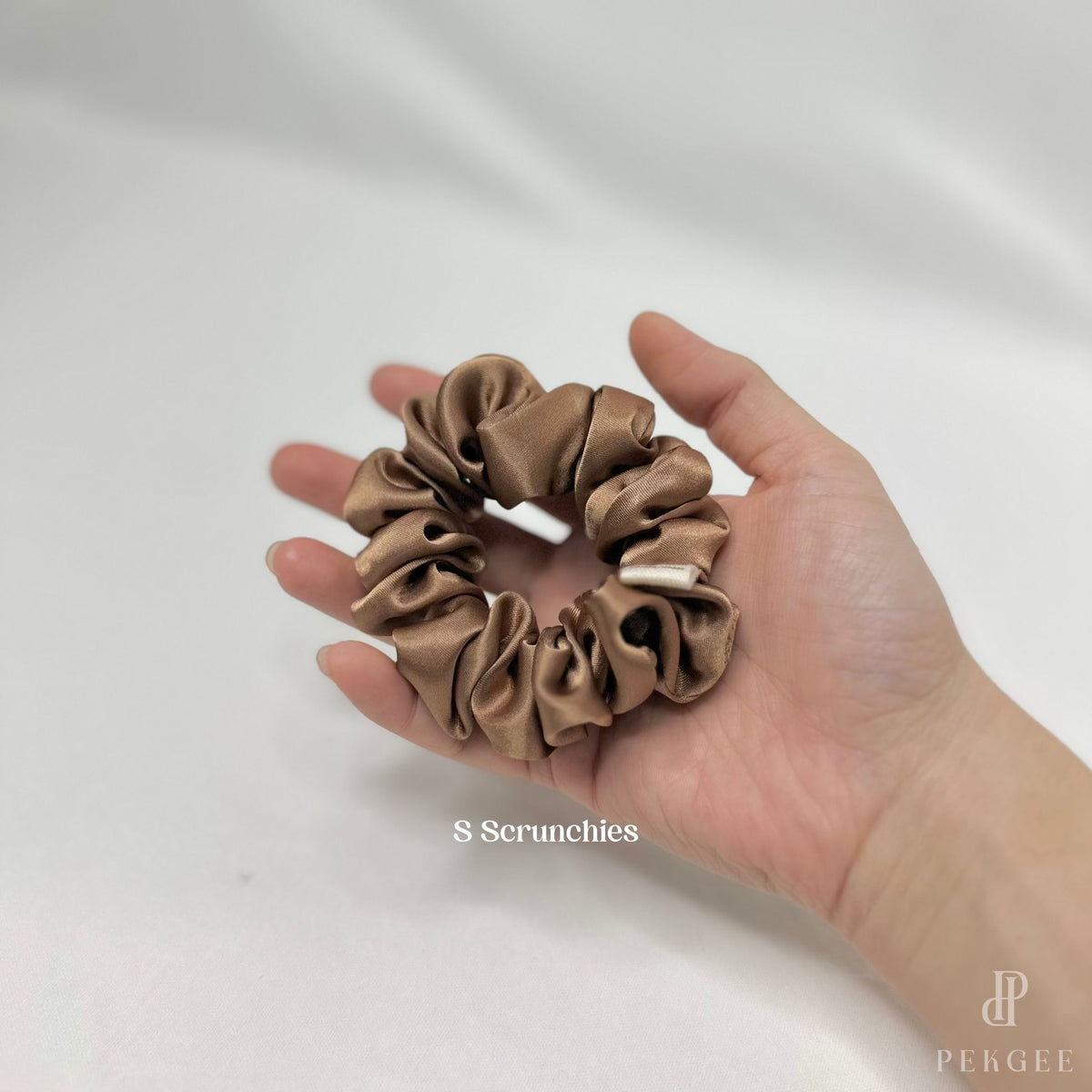 Signature Satin Scrunchies | Tawny Brown
