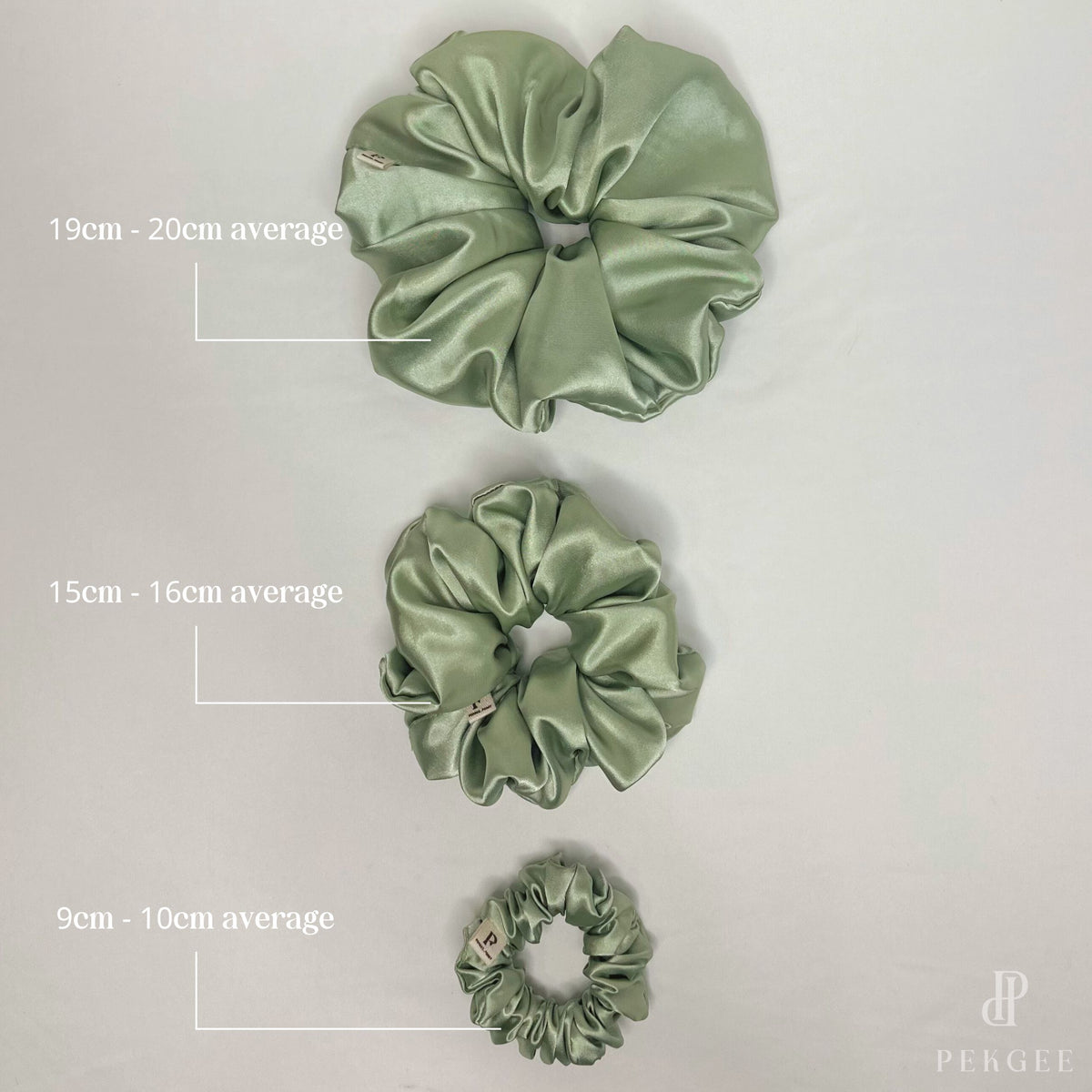 Signature Satin Scrunchies | Avocado Green