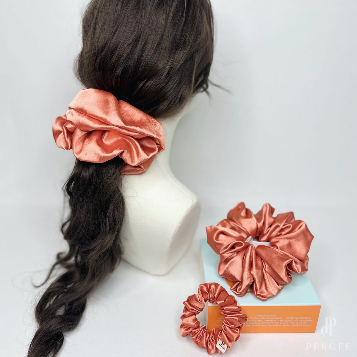 Signature Satin Scrunchies | Pumpkin Orange