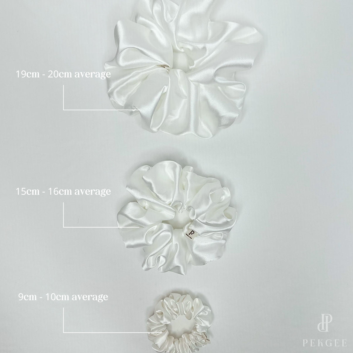 Signature Satin Scrunchies | Pearl White