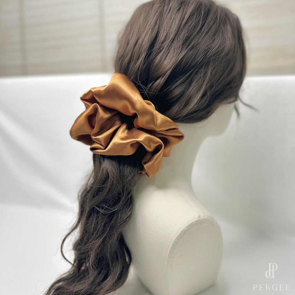 Signature Satin Scrunchies | Golden