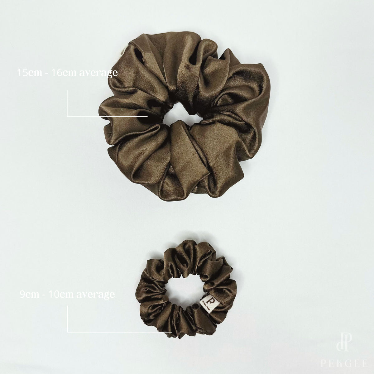 Signature Satin Scrunchies | Mocha Brown
