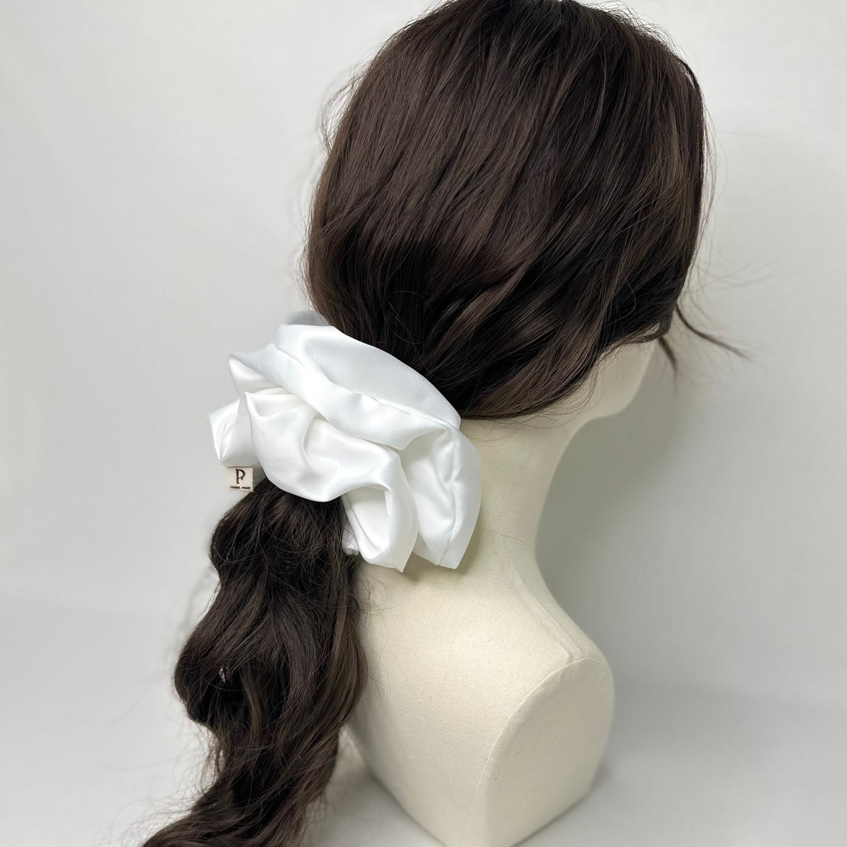 Signature Satin Scrunchies | Milky White