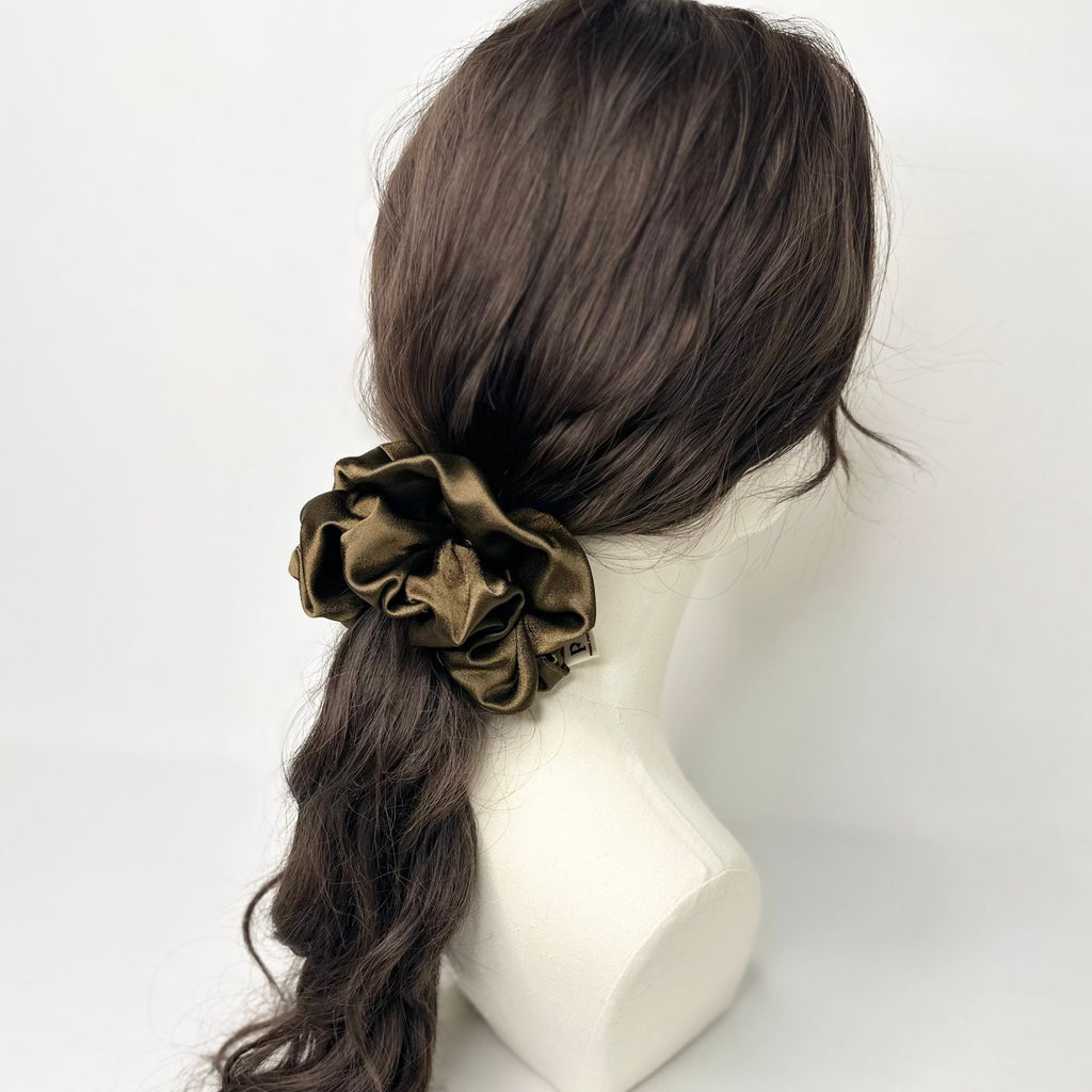 Signature Satin Scrunchies | Mocha Brown