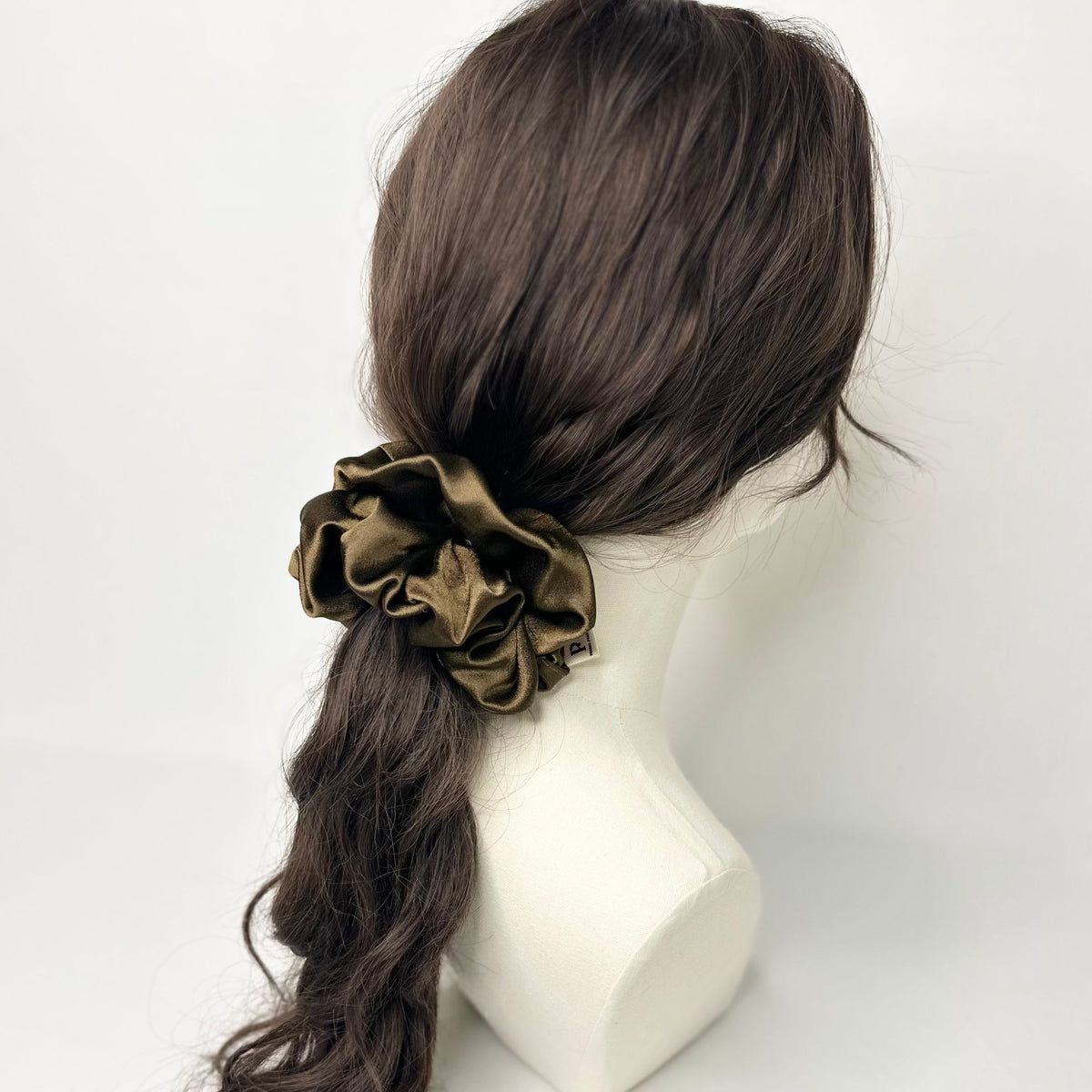 Signature Satin Scrunchies | Mocha Brown