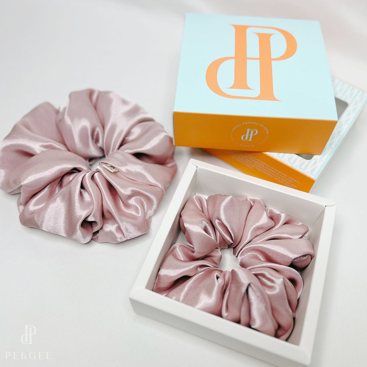 Signature Satin Scrunchies | Sparkling Pink