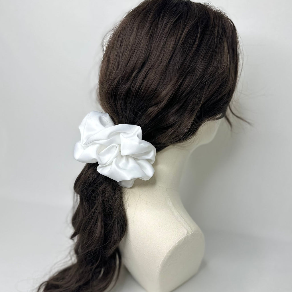 Signature Satin Scrunchies | Milky White