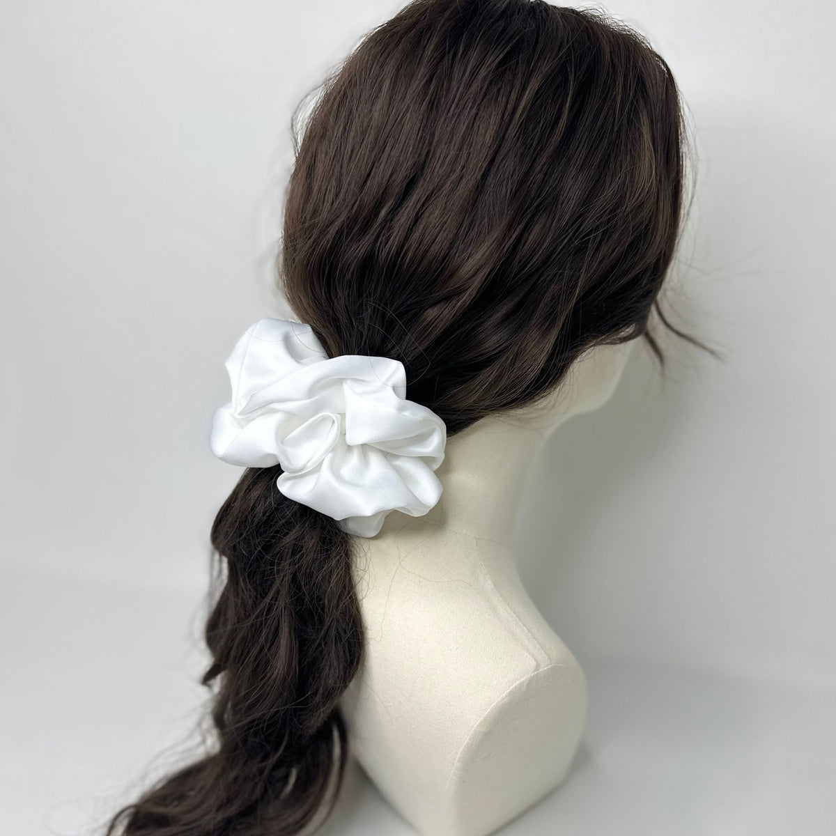 Signature Satin Scrunchies | Milky White