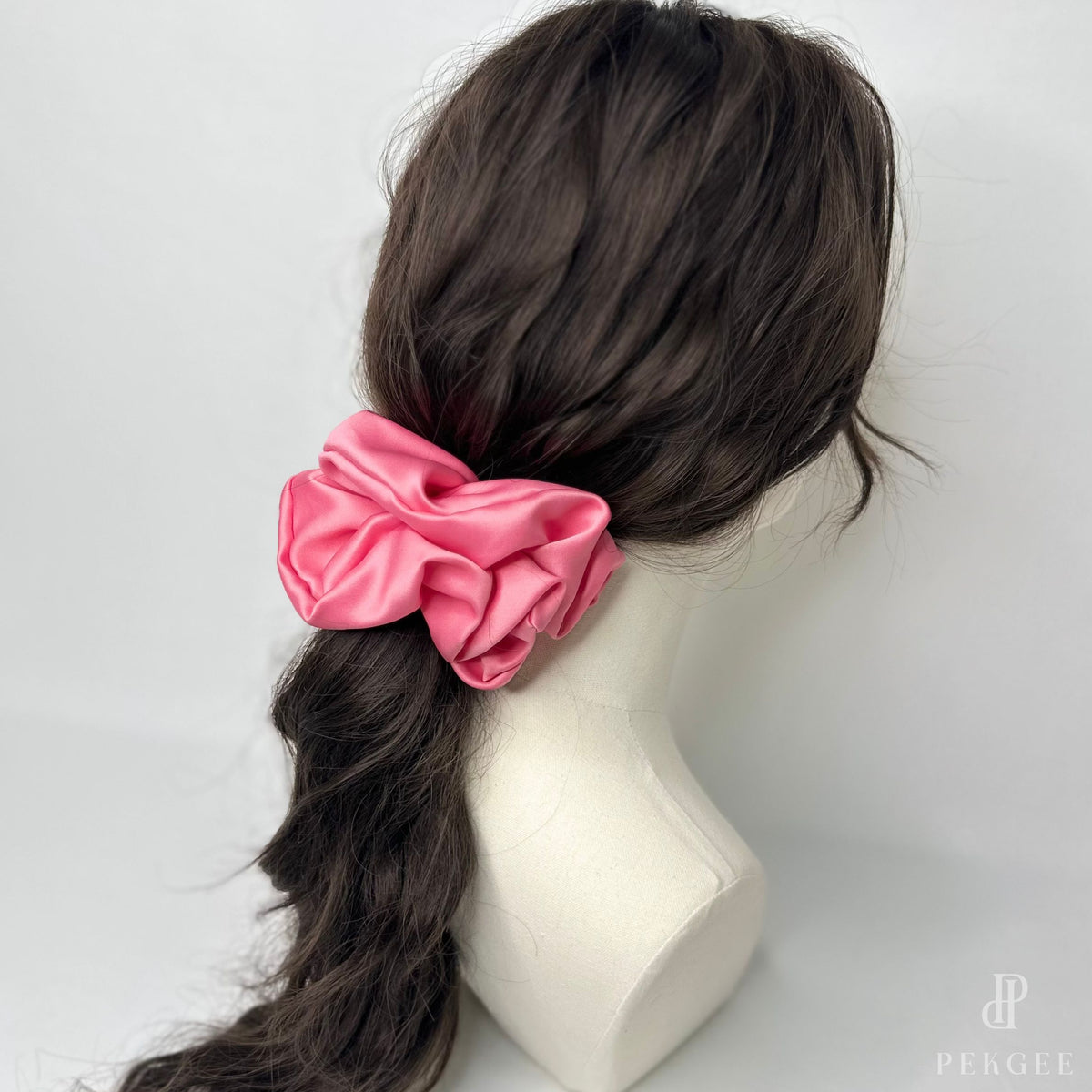 Signature Satin Scrunchies | Flamingo Pink