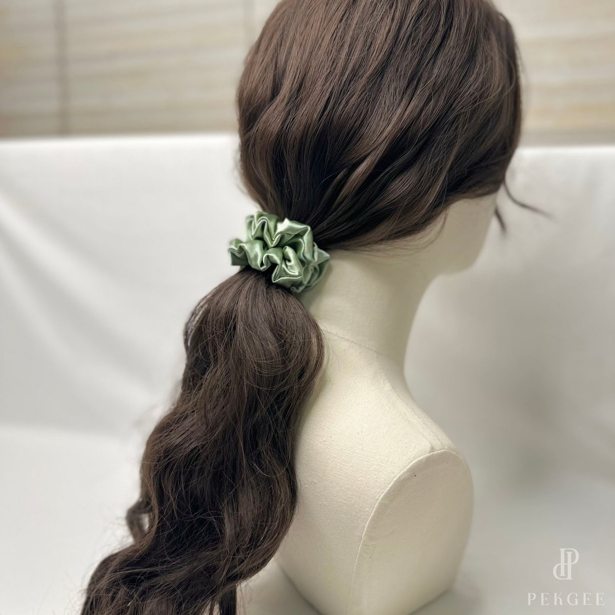 Signature Satin Scrunchies | Avocado Green