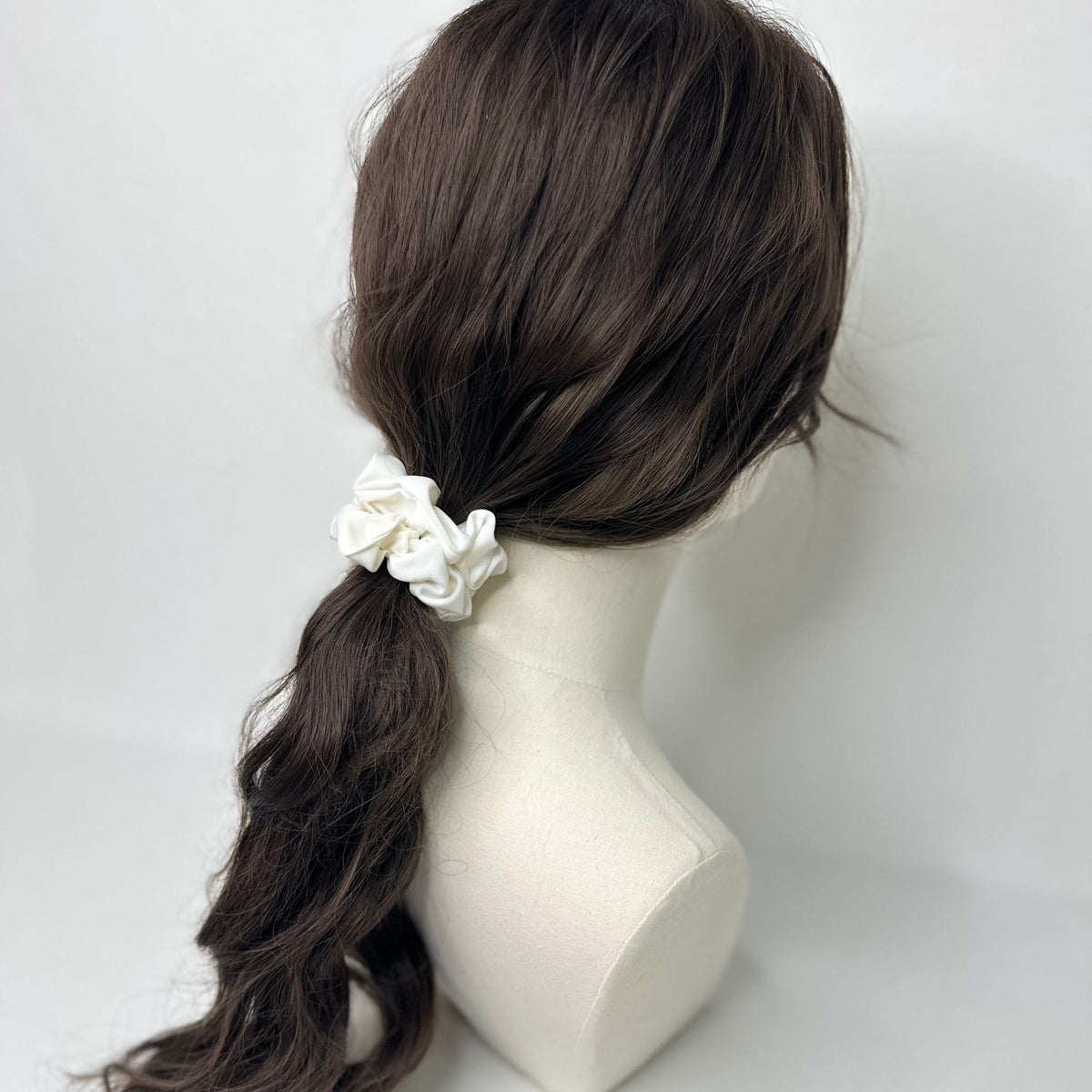 Signature Satin Scrunchies | Milky White