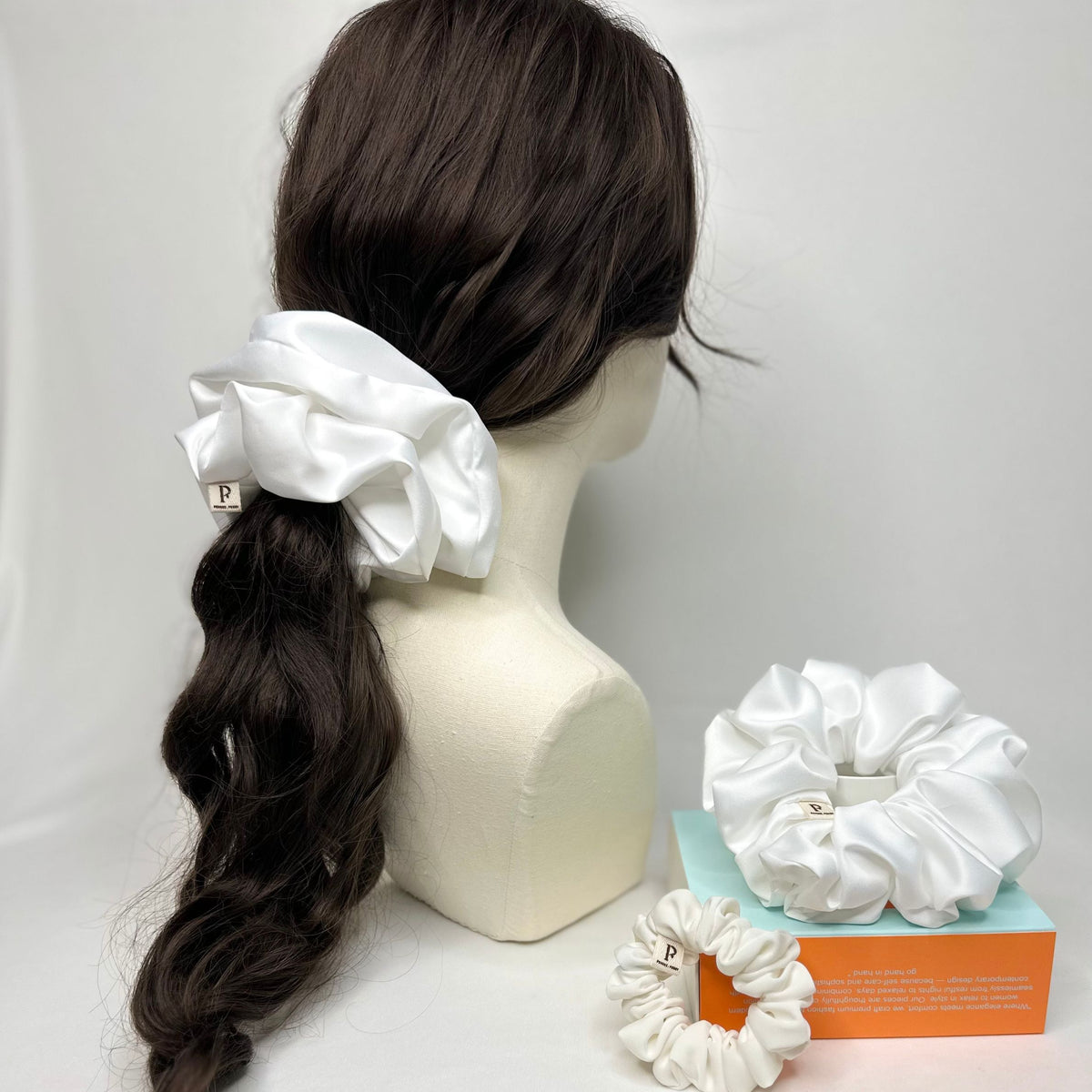 Signature Satin Scrunchies | Milky White