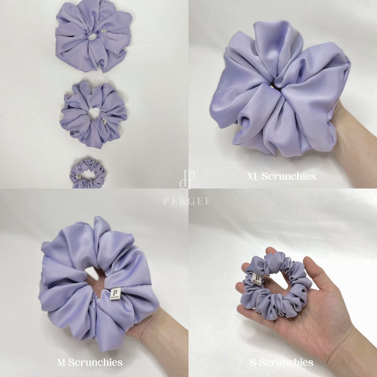 Signature Satin Scrunchies | Light Purple