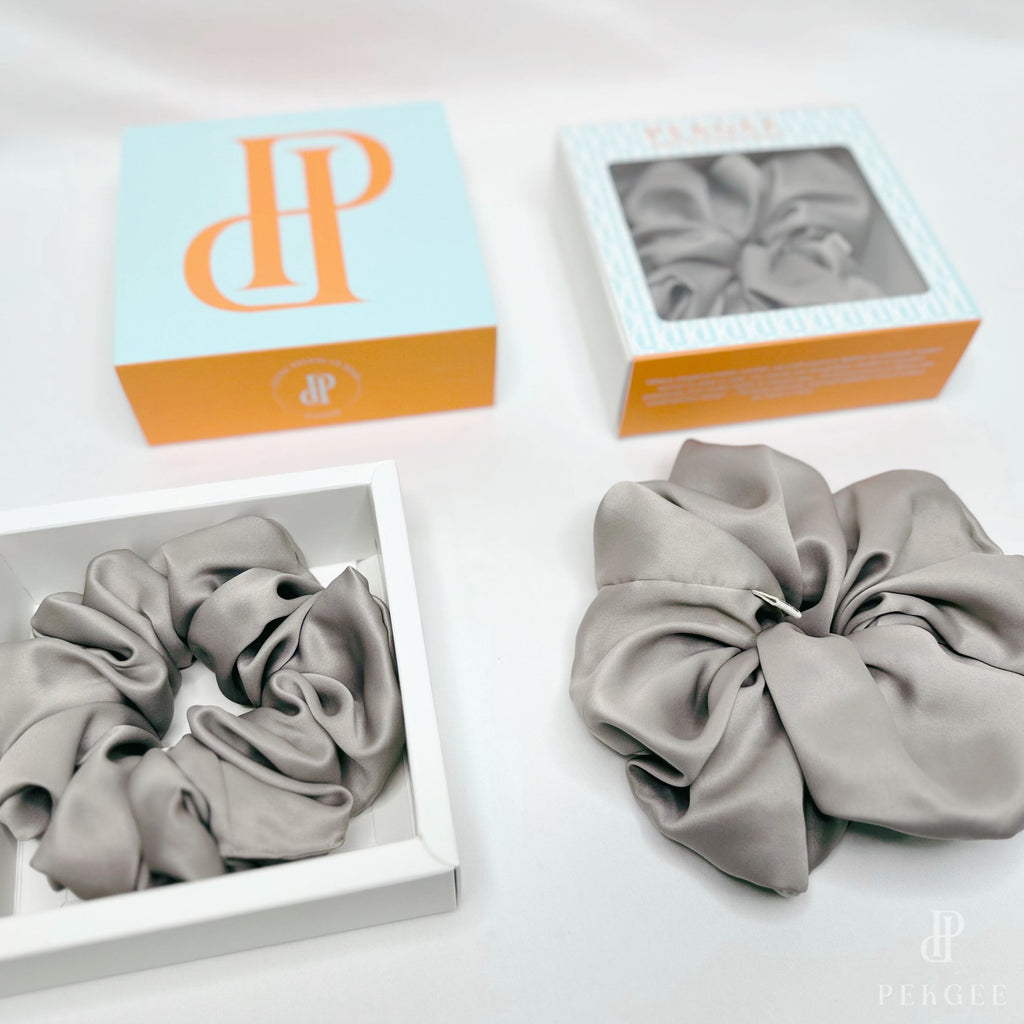 Signature Satin Scrunchies | Silver City