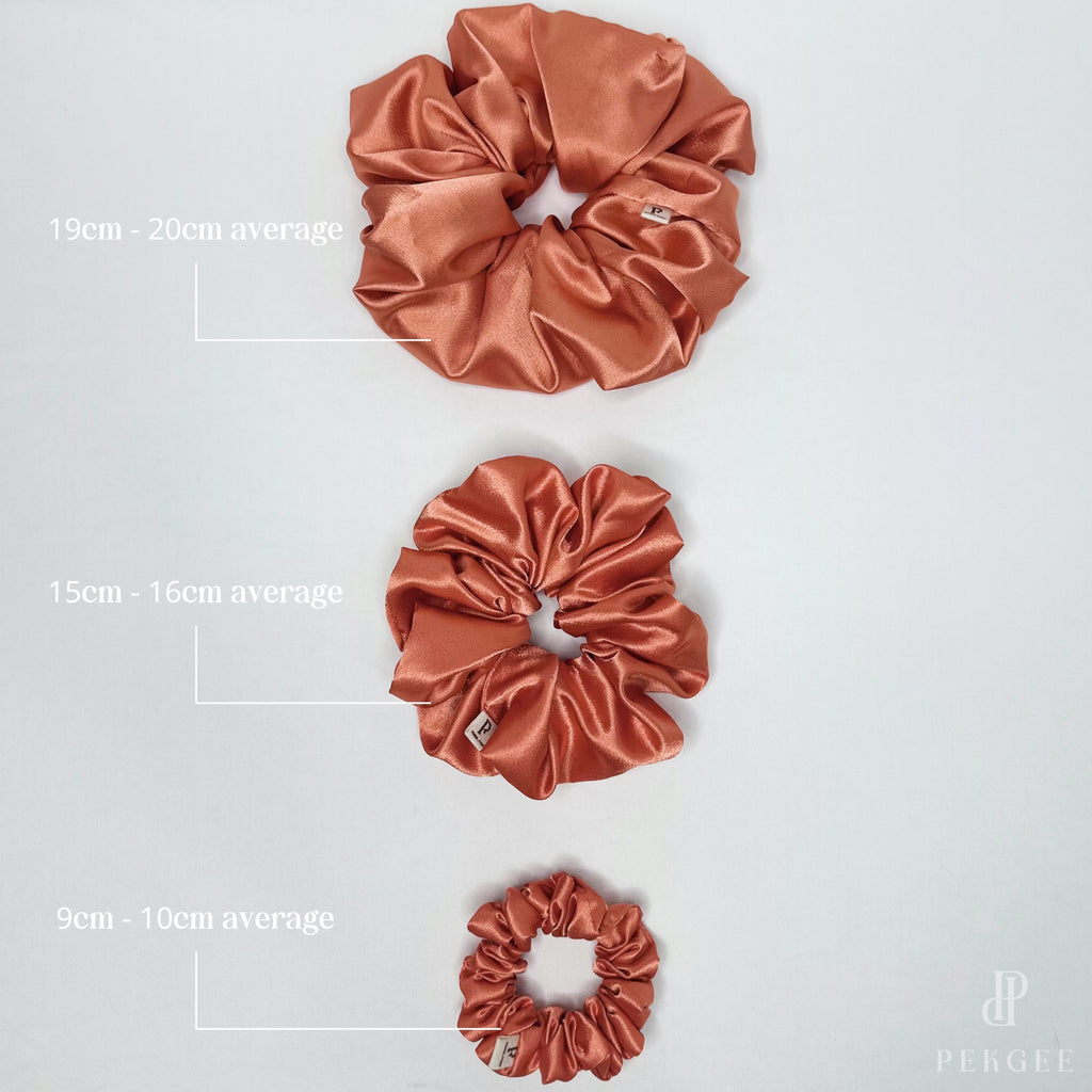 Signature Satin Scrunchies | Pumpkin Orange
